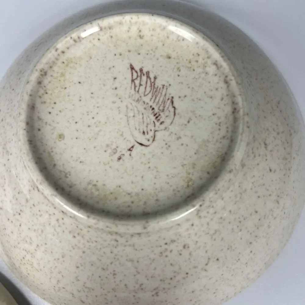 MCM Redwing Bobwhite Pattern Soup Salad Bowls Oval 6.5